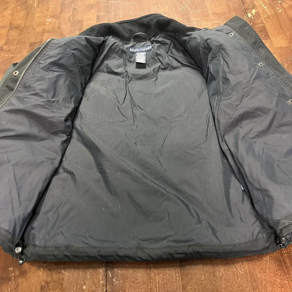 Ralph Lauren Jacket Youth Large Black Down‎ Puffer Chore Winter Coat Preppy